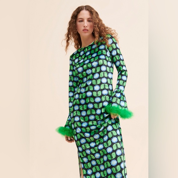 Anna Sui Dresses & Skirts - Anna Sui Velvet Daisies Dress Size Small